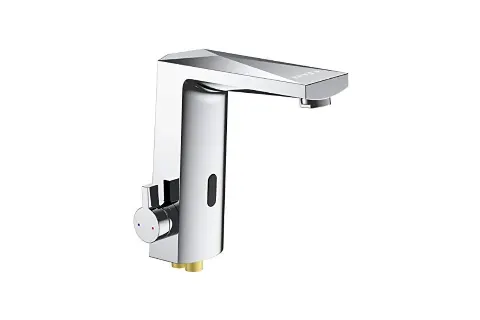 Touchless sensor faucet with modern chrome finish